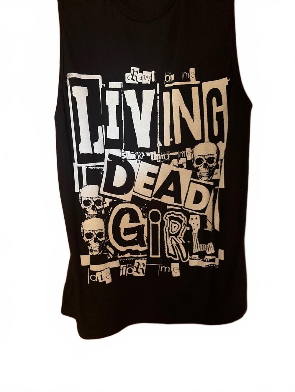 Rob Zombie Living Dead Girl relaxed fit black and white tank